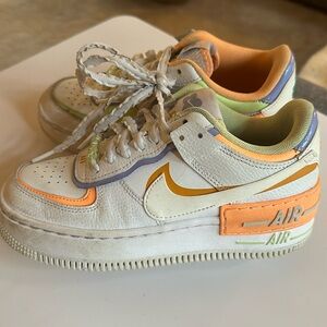 Size 5 Nike Air Force 1 Shadow White/Peach/Cream/Light Liquid Lime size US 5